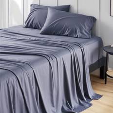 Viscose Bed Sheets Bedsure Full Bamboo Soft Bed Sheet Gray