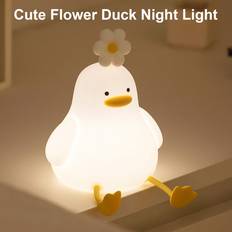 Lampa touch Barnrum Shein Cute Duck Night Light, Silicone Nursery Light 3 Level Dimmable Touch For Bedroom Nattlampa