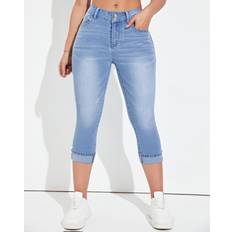 Shein Jeans Shein Roll Hem Skinny Jeans