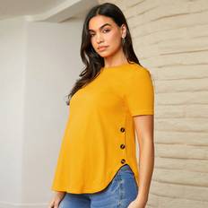 XXS Maternity & Nursing Wear Shein Solid Color Maternity Loose Round Neck T-Shirt