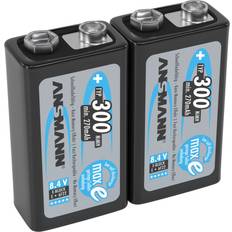 Rechargeable 9v Ansmann 9V 300mAh Low Self-Discharge Rechargeable 2-pack