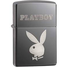 Lighters Zippo Zippo Playboy Bunny Black Ice Pocket Lighter