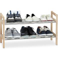 Walnuts Shoe Racks Relaxdays walnuss, stapelbar Schuhregal