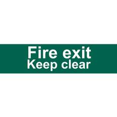 Transparent Office Supplies Draper Fire Exit Keep Clear' Safety