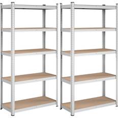 Songmics 5-Tier Storage Silver Étagère 90x180cm