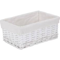 Polyester Boxes & Baskets RED HAMPER Large Lined Wicker Basket