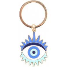 Avaimenperät Something Different All Seeing Eye Metal Keyring - White/Blue