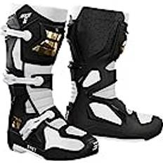 Shot Botas de Cross Race Negro-Blanco-Dorado