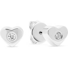 Jette Eternal Stud Earrings - Silver/Transparent