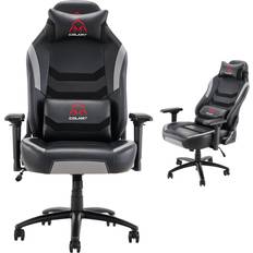 Gaming Chairs COLAMY Big and Tall Gaming Chair 400lbs-Racing Style Computer Gamer Chair, Ergonomic Leather Executive Office Chair, High Back PC Chair with Wide Seat, Adjustable 4D Armrest for Adult Teens-Black/Grey