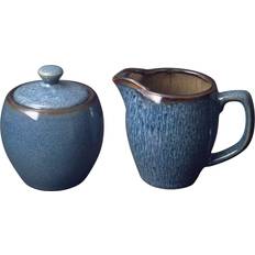 Blue Cream Jugs Pfaltzgraff Monroe Blue Sugar