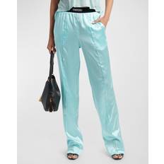 Seide Hosen Tom Ford Blue Pinched Seam Lounge Pants HB018 Plume