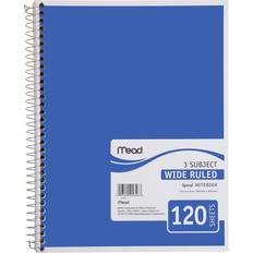 Mead Mead Spiral Notebook, 3 Subject, Wide Ruled 72223