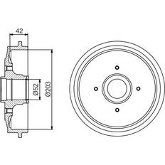 Bosch 0 986 477 201 Tambor de Freno Eje Trasero Citroën: C3 C3 C3 C3 C3 C C3 Pluriel