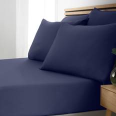 Textiles Catherine Lansfield So Soft Easy Iron Fitted Bed Sheet Blue