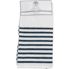 White Kitchen Towels Divante Pack of 2 Striped Terry Kitchen Towel White