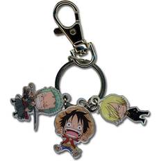 Portafogli e Portachiavi Great Eastern Entertainment One Piece Luffy Zoro & Sanji Keychain