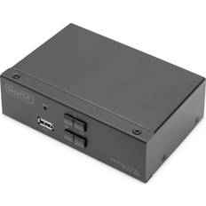 Switchs KVM Digitus DS-12851 1 2 ports Commutateur KVM Display-Port 3840 x 2160 Pixel