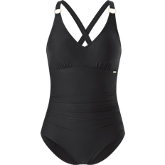 Speedo Baddräkter Speedo Baddräkt Womens Shaping V Neck Piece Svart