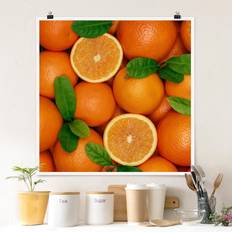 Orange Affiches Klebefieber Poster Oranges Juteuses Affiche