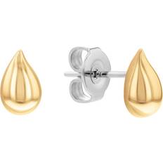 Scultured Drop Earrings - Gold
