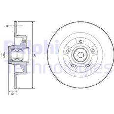 Delphi BG9115RS Bromsskivor 270