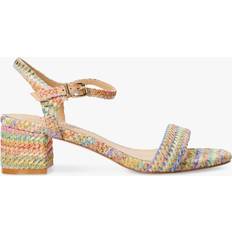 Multicoloured Heeled Sandals Dune London Maude Rainbow Weave Block Heel Sandals, Multi