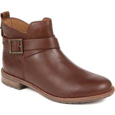 Barbour Ankle Boots Barbour Darlene Buckled Leather Ankle Boots BARBR38511 324 451 Brown