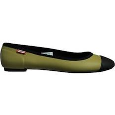 Hunter Low Shoes Hunter Original Ballet Womens Olive Shoes Green