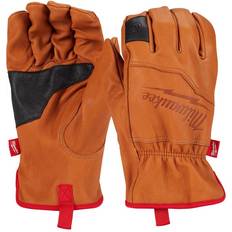 Brown Work Gloves Milwaukee Goatskin Leather Gloves, Brown