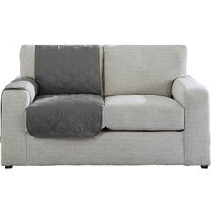 Polyester Loose Covers Sure Fit SureFit Gemma Sectional Loose Sofa Cover Gray