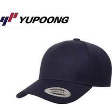 Yupoong Classics 5-Panel Premium Curved Visor Snapback Cap - Navy