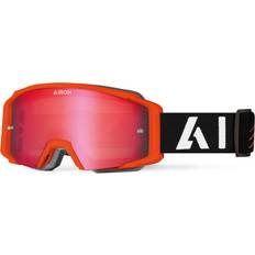 Orange Motorcykelglasögon Airoh Blast XR1 Motocross Brille, schwarz-orange