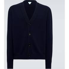 Bottega Veneta Intrecciato Leather and Cashmere Cardigan -