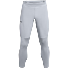 Grey - Men Tights Under Armour Men's Qualifier Elite Cold Tights - Steel/Team Royal