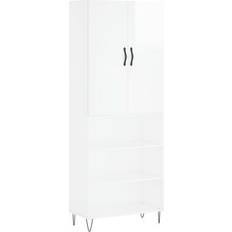 Bois Armoires vidaXL Tall White High Gloss Armoire 96.5x180cm 2pcs