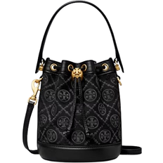 Tory Burch Black Bucket Bags Tory Burch Mini T monogram Bucket Bag - Black