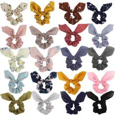 Aco-Uint 20 Pack Adorable Chiffon Bow Hair Scrunchies