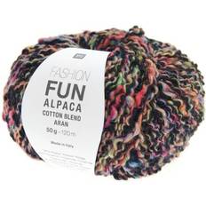 Garn & Håndarbejdsudstyr Rico Design Fun Alpaka Cotton Blend aran Multicolor schwarz