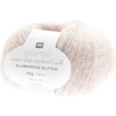Garn & Håndarbejdsudstyr Rico Design Essentials Super Kid Mohair Loves Silk Glamorous Glitter Natur