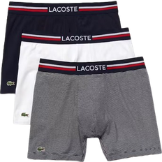 Lacoste Underwear Lacoste Long Stretch Cotton Boxer Brief 3-pack - Navy Blue/White