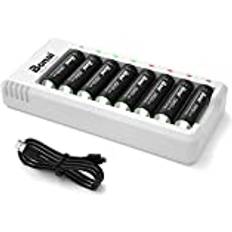 AA Rechargeable Batteries Set 8 Pack