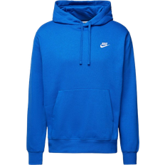 Nike hættetrøje dame NIKE Sportswear Club Fleece Pullover Hoodie - Game Royal/White