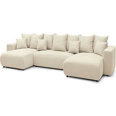 6-Sitzer Sofas BOBOCHIC Panoramic Beige Sofa 6-Sitzer