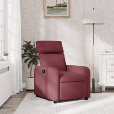Reclinerfåtöljer - Röda vidaXL vinröd tyg Fåtölj