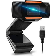 Webcams CHRONUS BOUTIQUE Webcam with Microphone for PC, USB 2.0 Web Camera, WebcamBlack