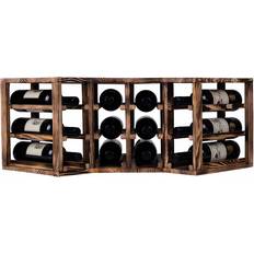 Wall Wine Racks Caverack S14BPINE Half Corner 12 bottles Wine Rack 60x30cm