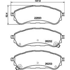 HELLA PAGID Bromsbeläggssats, skivbroms 8DB 355 040-751