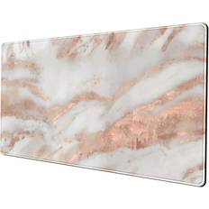 Luckycow Rose Gold Marble Desk Mat Cute