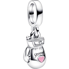 Jewelry Pandora Boxing Glove Dangle Charm - Silver/Pink